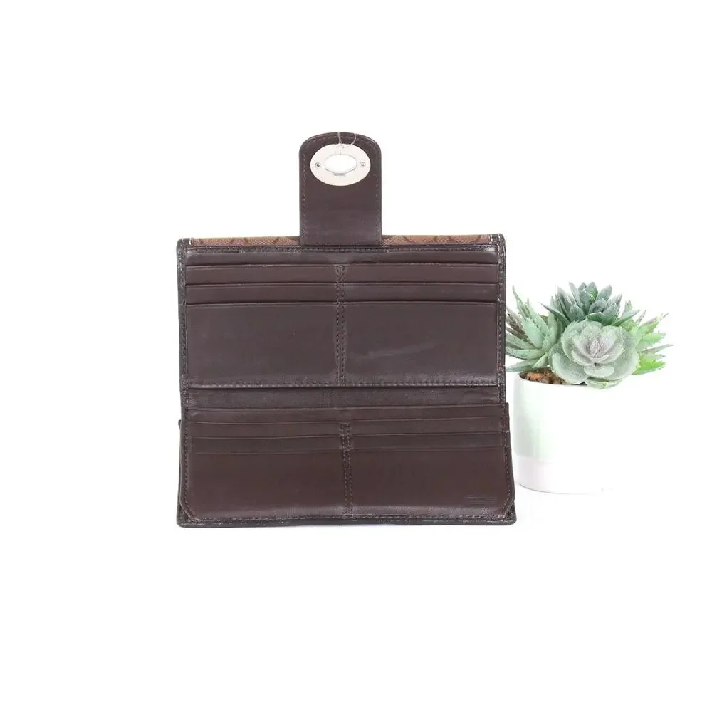 Coach Vintage Turn-Lock Signature Retro Wallet